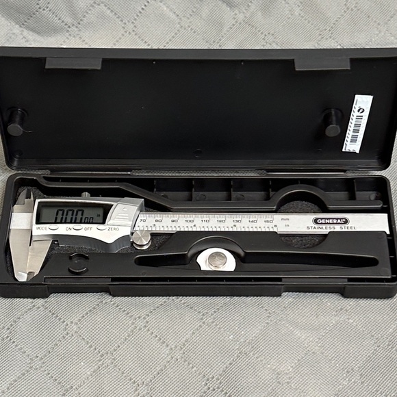 General Stainless Steel Digital Caliper in Black Hard Case Caliper NWOT - Picture 11 of 16
